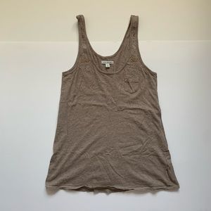 American eagle beaded tan tank top
